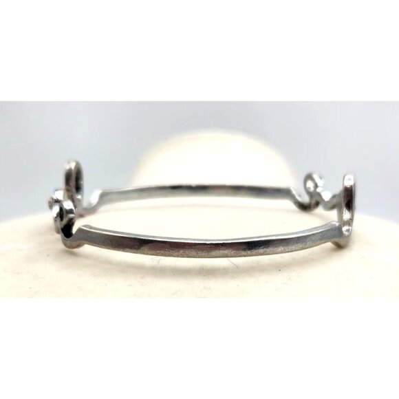 Brighton Love Heart Cursive Bangle Crystal Accent -  Retired - Picture 4 of 4